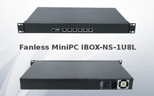 Przemysowy Komputer Fanless MiniPC IBOX-NS-1U8L